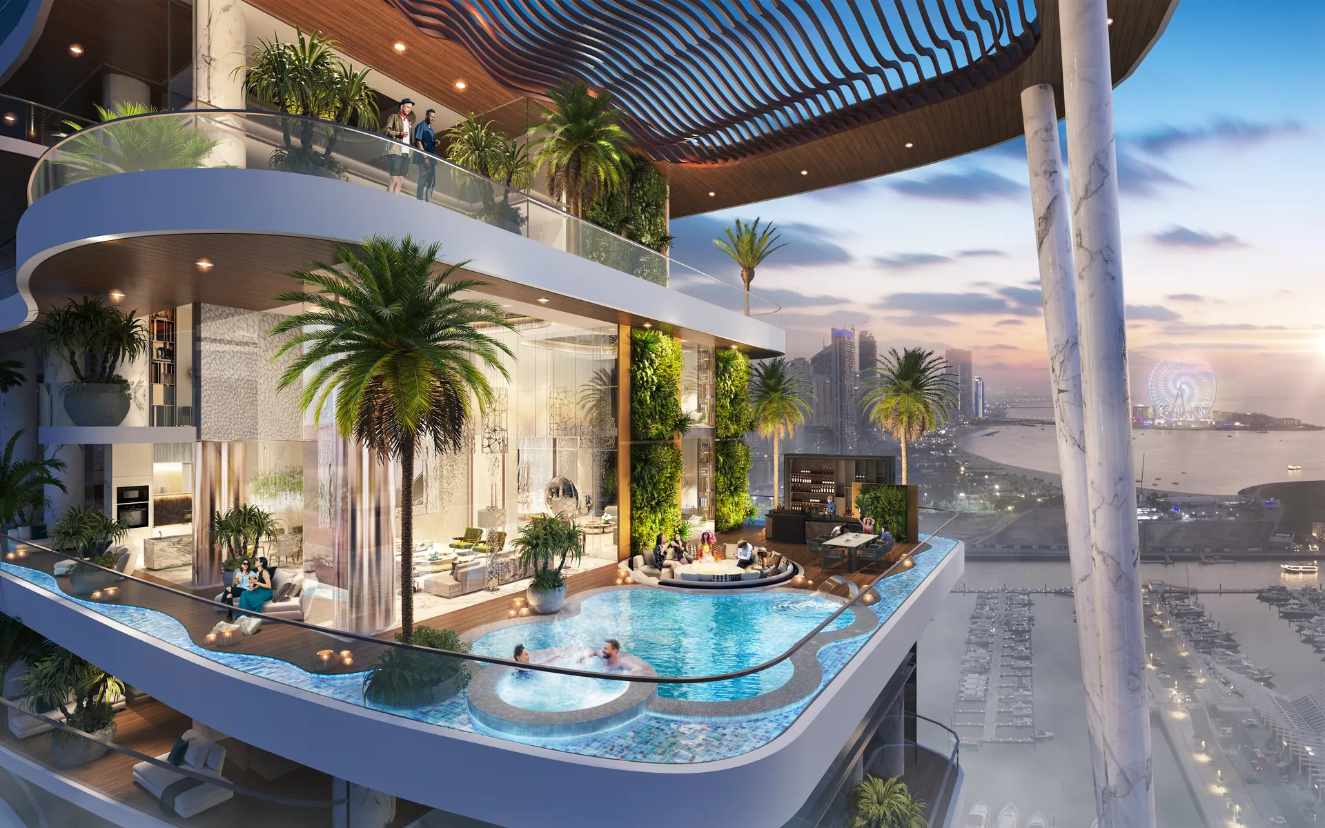 DAMAC Bay 2 by Cavalli, Duplexy z basenem