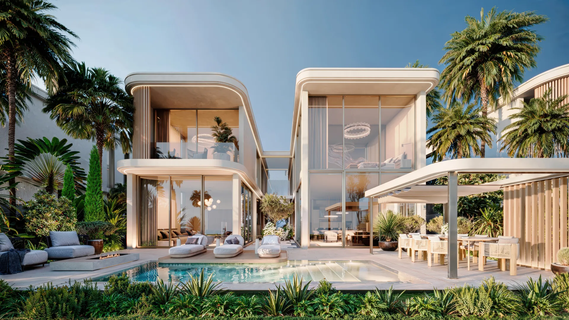 Manchester City Yas Residences, Prywatne baseny willi