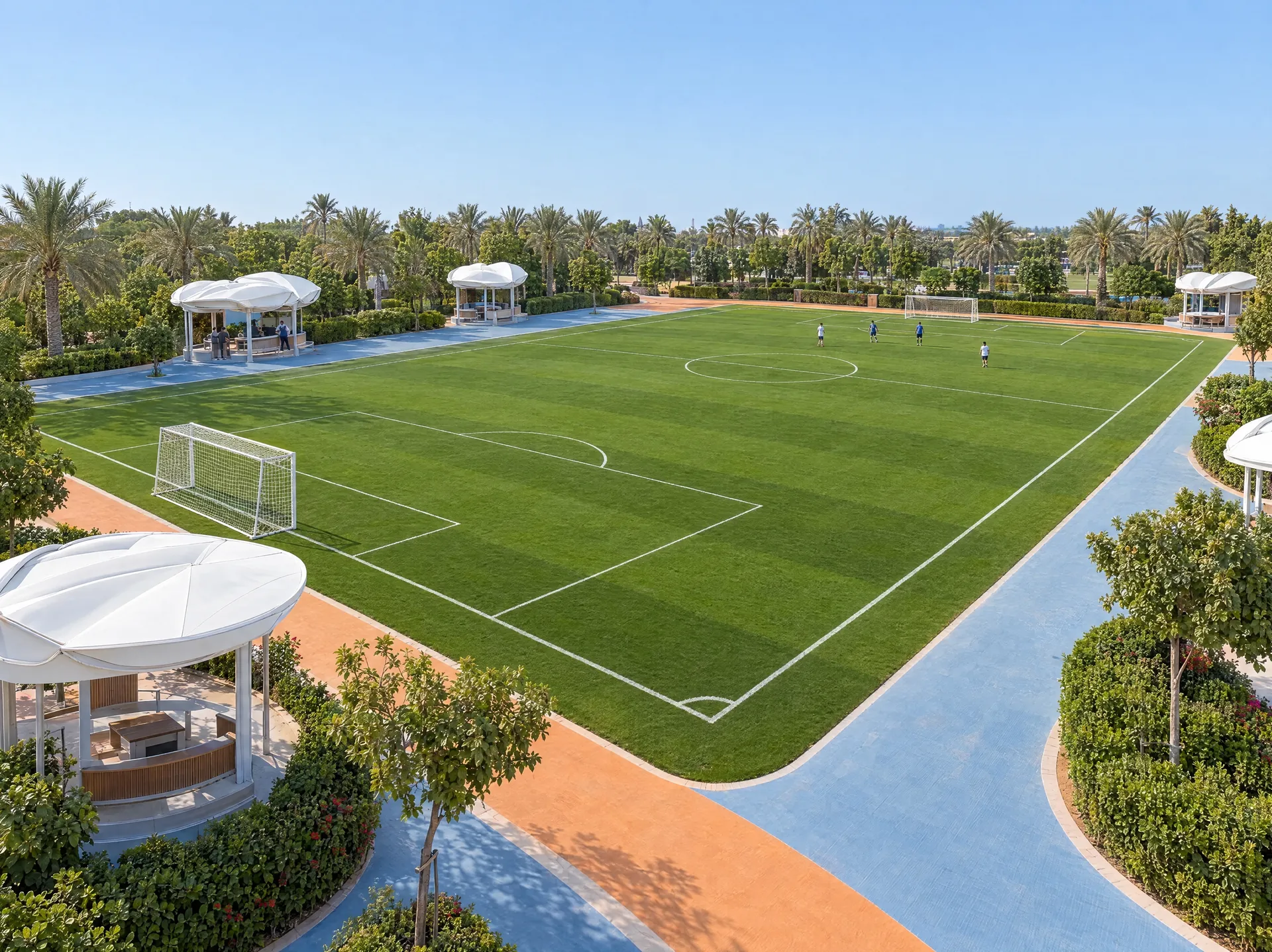 Manchester City Yas Residences, Boiska i korty