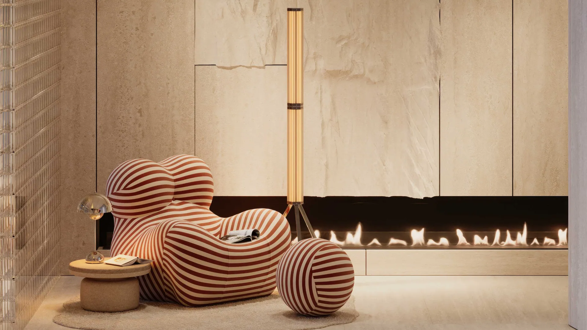 Villa del Brunello, Kominek 10 m w lobby